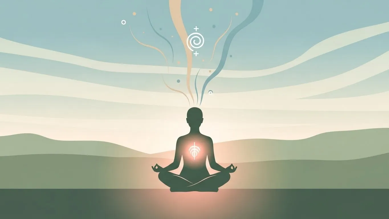 A serene image of a sunrise over a calm body of water, representing the beginning of a peaceful and focused day.