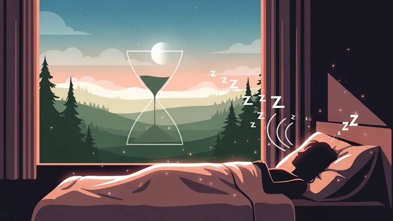 Peaceful bedroom environment with meditation essentials