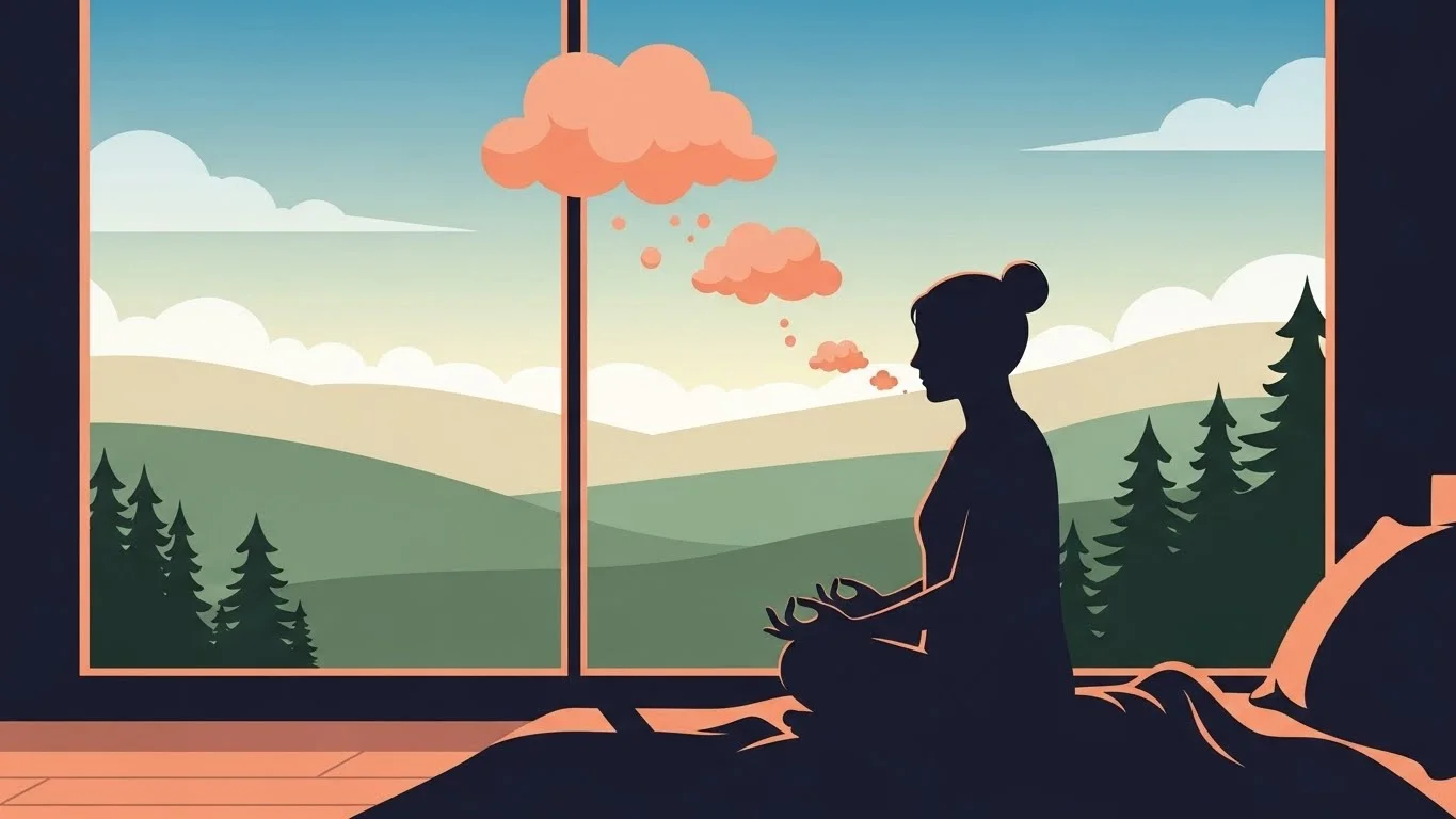 Comfortable meditation position in bed