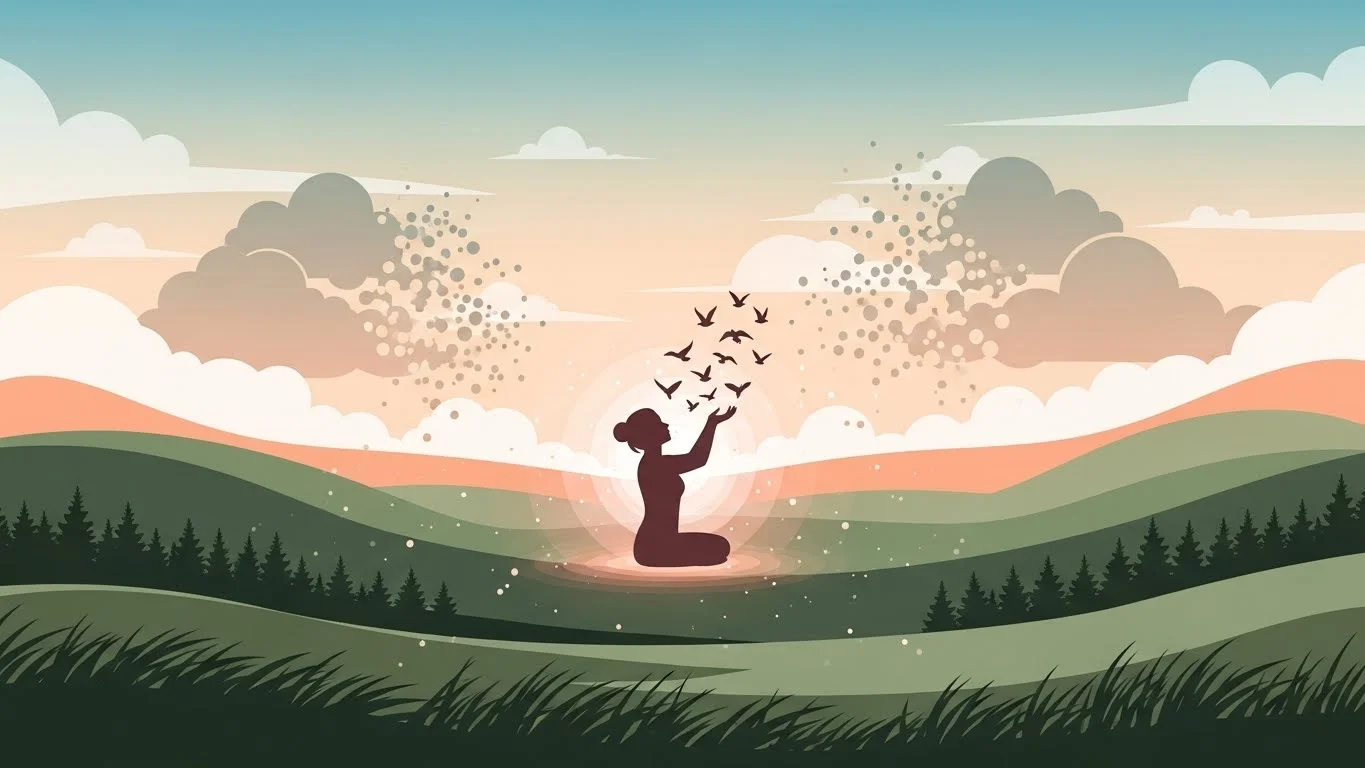 Peaceful nature scene representing mental clarity